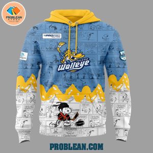 Toledo Walleye 75th Anniversary Peanuts Night Hoodie T Shirt