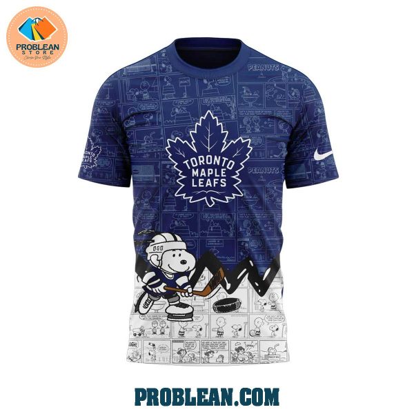 Toronto Maple Leafs 75th Anniversary Snoopy Peanuts Hoodie T Shirt