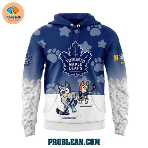 Toronto Maple Leafs Bluey and Bingo Hoodie T Shirt