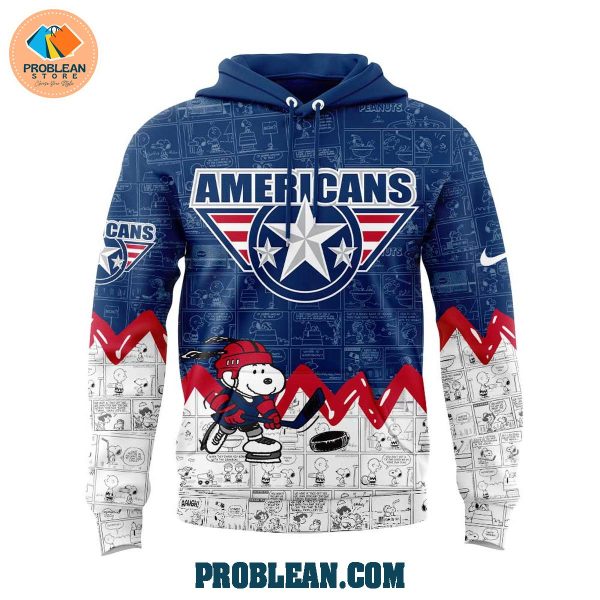 Tri-City Americans 75th Anniversary Snoopy Peanuts Hoodie T Shirt