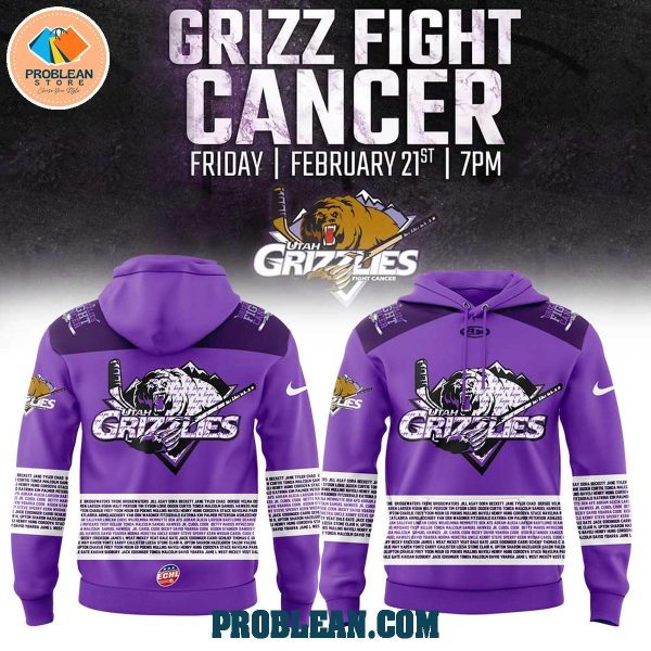 Utah Grizzlies Fight Cancer Hoodie T Shirt