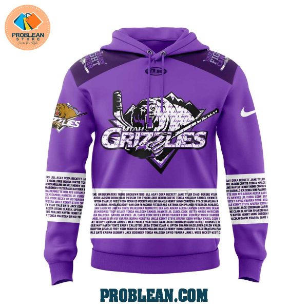 Utah Grizzlies Fight Cancer Hoodie T Shirt