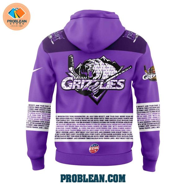 Utah Grizzlies Fight Cancer Hoodie T Shirt