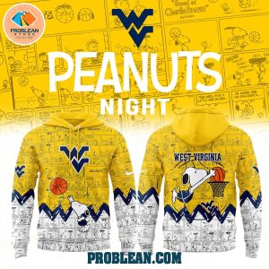 West Virginia Men’s Basketball 75th Anniversary Of Peanuts Hoodie T Shirt