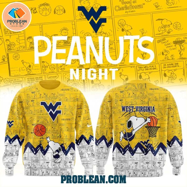 West Virginia Men’s Basketball 75th Anniversary Of Peanuts Hoodie T Shirt